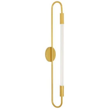 Imagem de Arandela Plafon Parede Teto Sabre Tubular Quarto Dourado T8 - Single L