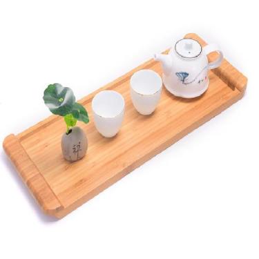 Imagem de Bandeja Suporte em Bambú para Servir Café Chá Petiscos - Inter