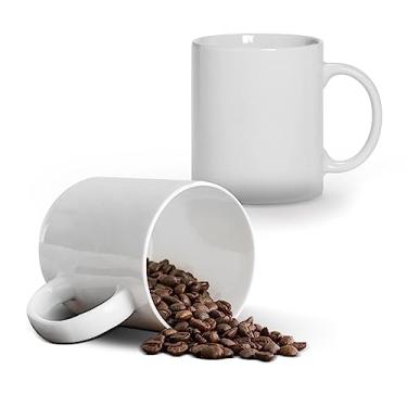 Imagem de Gang Rinpoche Bone China canecas de café, 400 ml, canecas de chá de cerâmica leve, conjunto de 2 canecas de cappuccino pequenas, canecas de café para mulheres e homens