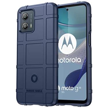 Imagem de Monwutong Capa de telefone de ajuste fino para Motorola Moto G53, capa protetora robusta com grau militar à prova de choque, testada contra quedas e capa de proteção de lente de câmera para Moto G53,