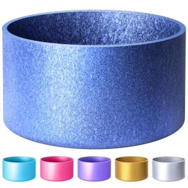 Imagem de VIKIZUES Bota protetora metálica fosca de silicone, compatível com Stanley/Simple Modern 567.0-1,134.0 g e garrafa de água 340.2-680.4 g e mais garrafas com base de 7-7.6 cm, capa de manga inferior