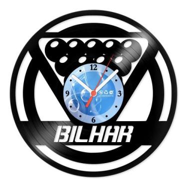 Imagem de Relógio De Parede Disco Vinil Jogos e Games - Bilhar - VJG-018 - Moder