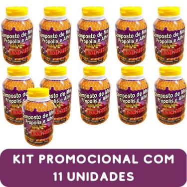 Imagem de Composto Antigripal Farmel Mel, Própolis e Alho 350g - Kit Promocional