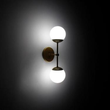 Imagem de Arandela Jabuticaba Monza Com 2 Esferas/bola/globo Vidro - LuminaLux, 