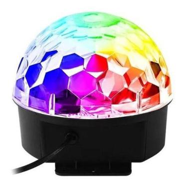 Imagem de Globo Colorido Rgb Led Meia Bola Magic Balada Efeito Luz Dj 110v/220v 