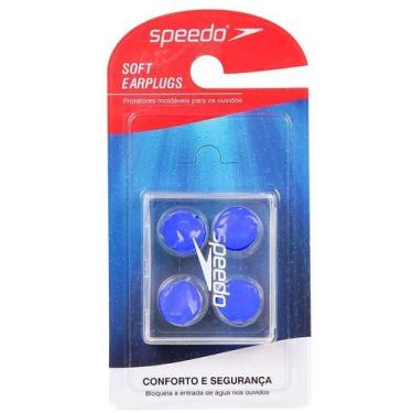 Imagem de Protetor Ouvido Auricular Natação Ruídos Speedo SOFT Earplug Azul