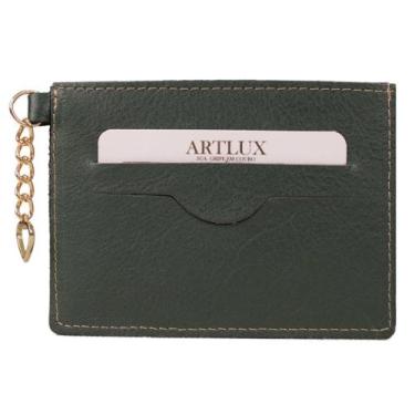 Imagem de Porta Documentos Feminino em Couro Artlux 3013, VERDE MILITAR