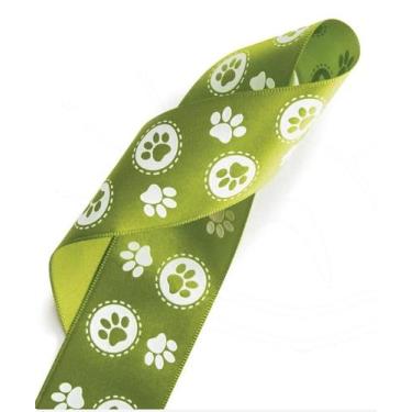 Imagem de Fita de Cetim 38 mm Patinhas Cachorrinhos Pet 10 mt Cor 071 Fitas Prog