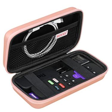 Imagem de BOVKE Hard Case for Roku Voice Remote Controller, Streaming Stick+ / 4K, TV Steaming Stick 3820R/ 3821R/3941R, Extra Mesh Pocket for Adapters, Cables, Rose Gold