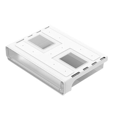 Imagem de Organizador de Gaveta Caixa de Armazenamento Oculta Adesiva de Grande Capacidade para Telefones Artigos de Papelaria Sob a Gaveta da Mesa Com Material (Branco Grande)
