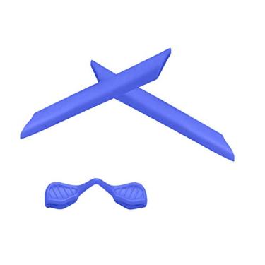 Imagem de SmartVLT Kits de meias de ouvido e nariz de reposição azuis para Oakley RadarLock Path OO9181