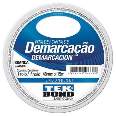 Imagem de Fita Ades Demarcacao Tekbond Branco 48Mmx15M