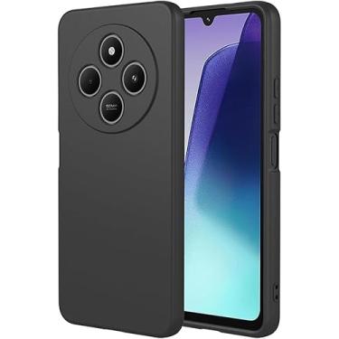 Imagem de Capa Capinha Tpu Silicone Fosca Para Xiaomi Redmi 14C Interior Dentro Fosco Macio (Preta)