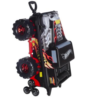 Imagem de Mochila Com Carrinho 3d Homem Aranha Miles Rodinha Tripla 3800AM23