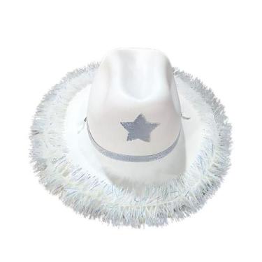 Imagem de Chapeu Cowboy Star - Festas e Fantasias, Branco
