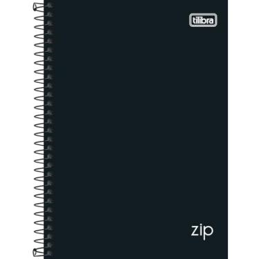 Imagem de Tilibra - Caderno Espiral Capa Dura 1/4 Zip Preto 160 Folhas