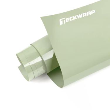 Imagem de TECKWRAP Vinil de transferência de calor, verde menta ferro em vinil - vinil HTV verde sálvia de 30,5 cm x 1,8 m para camiseta e outras aparências de roupas