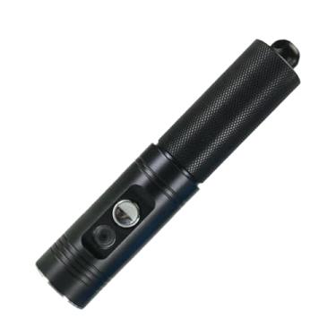 Imagem de kowaku LED SCUBA DIVING Lanterna de snorkeling Torch Handheld liderou a lâmpada de mergulho da tocha de acampamento para mochila sobrevivência de, Preto