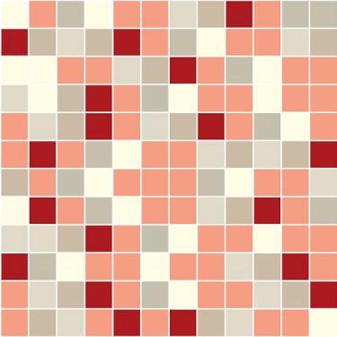 Imagem de Papel De Parede Adesivo Lavável Pastilhas Vermelho 12m