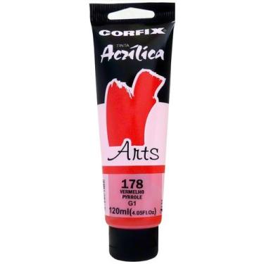 Imagem de Tinta Acrílica Arts Corfix 120ml G1 - 85120, 178 - VERMELHO PYRROLE