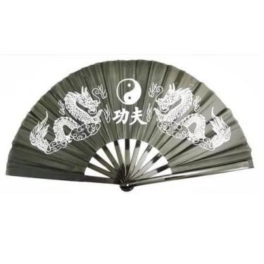 Imagem de Leque Oriental Grande Dança Kung Fu Taí Chi Chuan - Minymix, PRETO