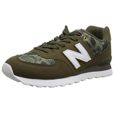 Imagem de New Balance Tênis masculino 574v2, Covert Green/Wh, 9