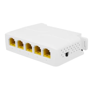 Imagem de REVODATA Extensor PoE de 4 portas Gigabit 90W, 10/100/1000 Mbps IEEE802.3af/at/bt PoE de extensão de 100/250 metros, 4 saídas PoE, Plug and Play, amplificador PoE de montagem em trilho DIN (POE5006G)