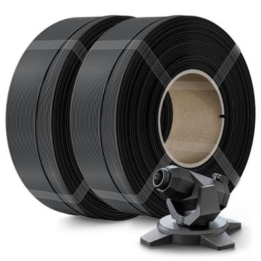 Imagem de Creality Refil de filamento PETG Filamento de impressora 3D de 1,75 mm, refilamento de 2 kg para carretel reutilizável de laboratório bambu, precisão dimensional ± 0,03 mm, preto (pacote com 2)