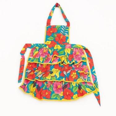 Imagem de Avental Junino Adulto em Chita Fantasia Caipira - Festas e Fantasias