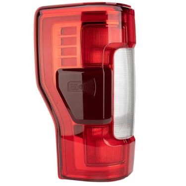 Imagem de Conjunto de luz traseira compatível com Ford F250 F350 F450 F550 Super Duty 2017 2018 2019 lado esquerdo do motorista LED lanterna traseira lâmpada de freio (com ponto cego)