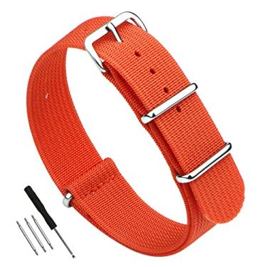 Imagem de WOUKUP Pulseira de relógio masculina premium de nylon com nervuras balísticas militares de 18 mm, 19 mm, 20 mm, 22 mm