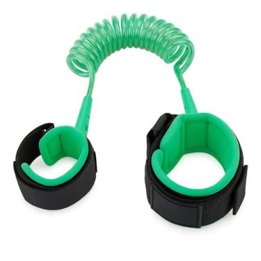 Imagem de Pulseira de Segurança para Crianças – Modelo Child Anti Lost com Trava Dupla e Cabo Reforçado, 1,5m de Alcance, Protege seu Filho em Locais Movimentados, Confortável e Ajustável (Verde)