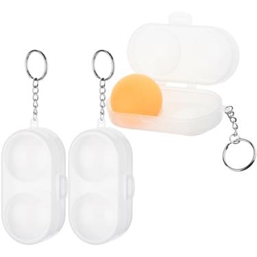 Imagem de Cosmos 3 Peças De Capa Protetora Para Bola Tênis Mesa, Caixa Transporte Pingue-Pongue, Armazenamento Portátil Com Chaveiro Recipientes E Acessórios (Transparente)
