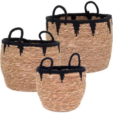 Imagem de Cesta Fibra Natural 3Pç
