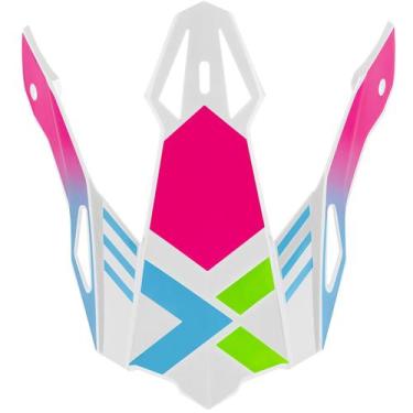 Imagem de Pala + Parafuso Capacete Pro Tork Fast Next, BRANCO - ROSA, Único