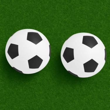 Imagem de Kit 2 Bolas Dente de Leite Preta e Branca Futebol Infantil - VIVIANE