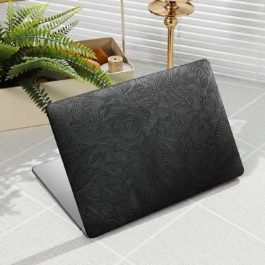 Imagem de iCasso Capa compatível com MacBook Air de 15 polegadas 2025 2024 2023 versão M4 A3241 M3 A3114 M2 A2941, capa rígida de plástico protetora antiarranhões + capa de teclado para Mac Air 15, preto em