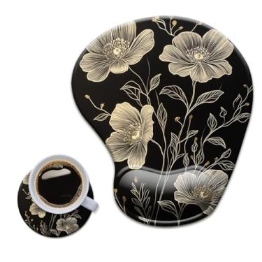 Imagem de HOPONY Mouse pad de gel para descanso de pulso - mousepad ergonômico para escritório com suporte de pulso - antiderrapante, acessórios de mesa de design para decoração de casa e jogos 101