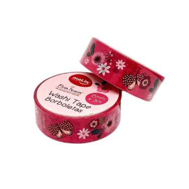 Imagem de Fita Adesiva Washi Tape Borboletas Fina Ideia - Molin