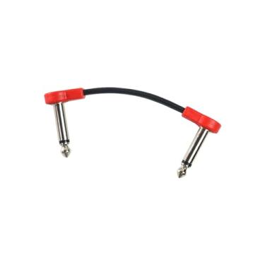 Imagem de KiBcsLic Cabo de Guitarra para Efeitos de Pedalboard, Cabo de Guitarra Macho para Macho de 1/4 de ângulo Reto, Som Nítido E Silencioso, Cabo de Pedal, 15cm Vermelho