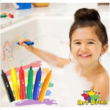 Imagem de Giz Caneta Infantil Risque E Apague Banho Divertido