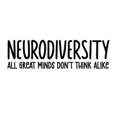 Imagem de Neurodiversity All Great Minds Don't Think Alike NOK Decalque Adesivo de Vinil |Carros Caminhões Paredes Laptop| Preto|17.8 x 6.6 cm|NOK2315