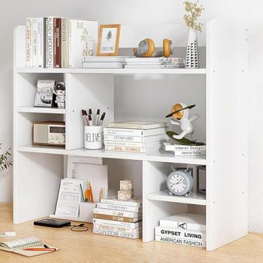 Imagem de Prateleiras De Mesa Para Cima Da Mesa, Organizador De Prateleiras De Escritório Para Mesa, Gaiola De Mesa De Dormitório, Unidade De Prateleiras De Mesa, Gaiol, A2-113 * 17 * 80cm/44.5 * 6.7 * 31.5in