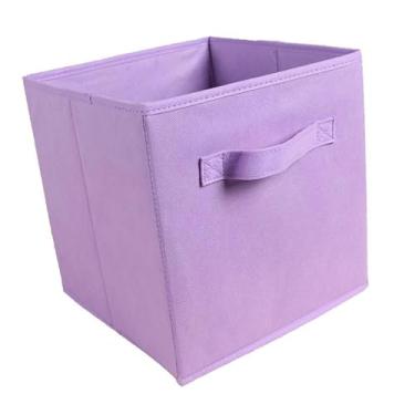 Imagem de Ｂｅｓｇａ Cubo de armazenamento de tecido Cesto de roupa suja Cesta dobrável Caixa de armazenamento aberta para prateleiras Sala de jogos Estante Leve Economiza, Tolet