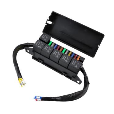 Imagem de Generic Caixa de relé genérica de 12 V, caixa de fusíveis de relé de 11 vias, componente fácil de instalar, peça com de caixa de fusíveis de relé de 6