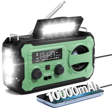 Imagem de Rádio de emergência Pristar 10000mAh com AM/FM/NOAA, energia solar
