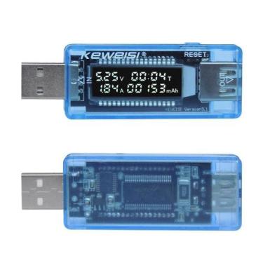 Imagem de Kit Medidor Voltímetro Amperímetro Usb (2x) - KEWEISI