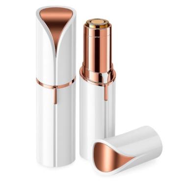 Imagem de Depilador Elétrico Feminino Removedor de Pelos Buço Rosto Portátil Recarregável e Compacto