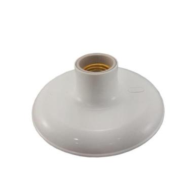 Imagem de Kit 3 Plafon Redondo Com Bocal Porcelana Branco - Plaslumi