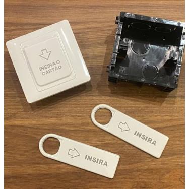 Imagem de Combo Economizador de Energia com Cartão Magnético + Caixa Parede Padrão Europeu + 1 Tag Extra, para Hotéis e Residências